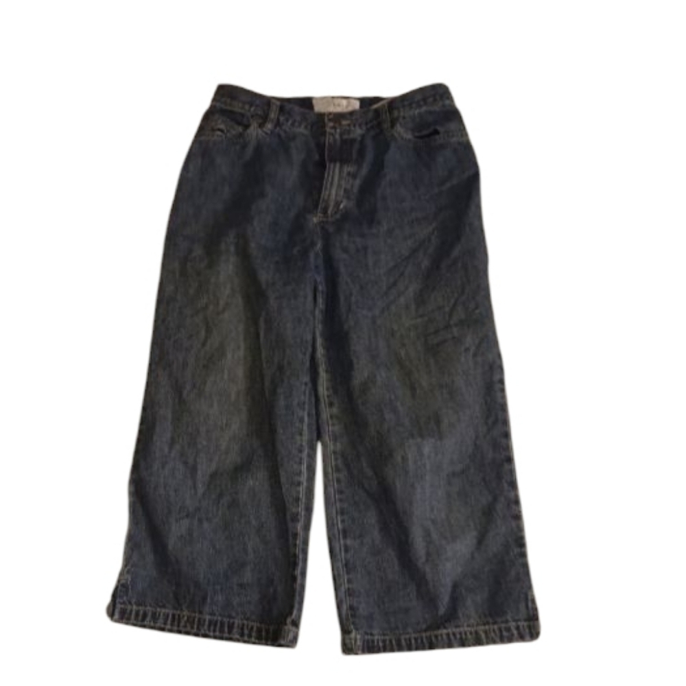Jones Sport CAPRI Blue Denim Wide Leg Jeans SZ 10